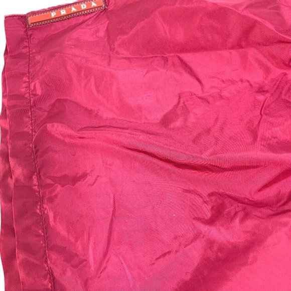 PRADA Half pants Bottoms Sea pants Surf pants logo Shorts Swimwear polyamide Red - Picture 8 of 9
